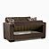 Armada Classic Brown 12 Convertible Loveseat by Casamode