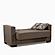 Armada Classic Brown 12 Convertible Loveseat by Casamode