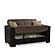 Armada Classic Brown 14 Convertible Loveseat by Casamode