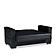 Armada Classic Black PU 15 Convertible Loveseat by Casamode