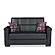 Armada Classic Black PU 15 Convertible Loveseat by Casamode