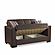 Armada Classic Brown PU 16 Convertible Loveseat by Casamode