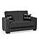 Armada Classic Dark Gray 19 Convertible Loveseat by Casamode