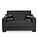 Armada Classic Dark Gray 19 Convertible Loveseat by Casamode