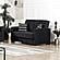 Armada Classic Black 3 Convertible Loveseat by Casamode