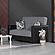 Armada Classic Gray/Black 5 Convertible Loveseat by Casamode