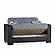 Armada Classic Gray/Black 5 Convertible Loveseat by Casamode