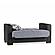 Armada Classic Gray/Black 5 Convertible Loveseat by Casamode