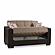 Armada Classic Sand/Brown 9 Convertible Loveseat by Casamode