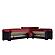 Armada Classic Burgundy/Black 10 Corner Sectional Sofa Sleeper by Casamode
