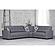 Armada Classic Gray 13 Corner Sectional Sofa Sleeper by Casamode