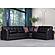 Armada Classic Sectional (S+L+W) 15 Black PU by Casamode