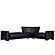 Armada Classic Sectional (S+L+W) 15 Black PU by Casamode