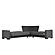 Armada Classic Dark Gray 19 Corner Sectional Sofa Sleeper by Casamode