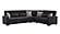 Armada Classic Sectional (S+L+W) 3 Microfiber Black by Casamode