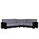 Armada Classic Gray/Black 5 Corner Sectional Sofa Sleeper by Casamode