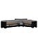 Armada Classic Gray/Black 5 Corner Sectional Sofa Sleeper by Casamode