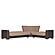 Armada Classic Sand/Brown 9 Corner Sectional Sofa Sleeper by Casamode