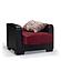Armada X Burgundy/Black 310 Armchair by Casamode