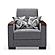 Armada X Gray Fabric 313 Armchair by Casamode