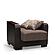 Armada X Brown Fabric/PU 314 Armchair by Casamode