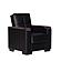 Armada X Black PU 315 Armchair by Casamode