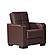 Armada X Brown PU 316 Armchair by Casamode