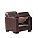 Armada X Brown PU 316 Armchair by Casamode