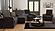 Armada X Lounge Sectional (L+C) 303 Microfiber Black by Casamode