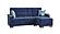 Armada X Lounge Sectional (L+C) 304 Microfiber Blue by Casamode