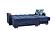 Armada X Lounge Sectional (L+C) 304 Microfiber Blue by Casamode