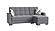 Armada X Gray/Black 305 Sectional Sofa Sleeper by Casamode