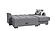 Armada X Gray/Black 305 Sectional Sofa Sleeper by Casamode