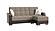 Armada X Sand/Dark Brown 309 Sectional Sofa Sleeper by Casamode