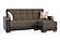 Armada X Brown Fabric/PU 314 Sectional Sofa Sleeper by Casamode