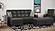 Armada X Black PU 315 Sectional Sofa Sleeper by Casamode