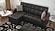 Armada X Black PU 315 Sectional Sofa Sleeper by Casamode