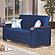Armada X Blue 304 Convertible Loveseat by Casamode