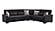 Armada X Sectional (S+L+W) 303 Black Microfiber by Casamode