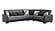 Armada X Gray/Black 305 Corner Sectional Sofa Sleeper by Casamode
