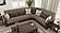 Armada X Sand/Dark Brown 309 Corner Sectional Sofa Sleeper by Casamode