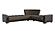 Armada X Brown Fabric/PU 314 Corner Sectional Sofa Sleeper by Casamode