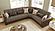 Armada X Brown Fabric/PU 314 Corner Sectional Sofa Sleeper by Casamode