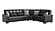 Armada X Black PU 315 Corner Sectional Sofa Sleeper by Casamode