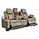 Next-Gen DuraPella Performance Fabric Dual Power Reclining Sofa - Two-Tone Sand by Ashley Furniture