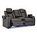 Fyne-Dyme Dual Power Reclining Loveseat w/Audio Console - Shadow by Ashley Furniture