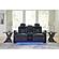 Fyne-Dyme Dual Power Reclining Loveseat w/Console - Sapphire by Ashley Furniture