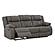 First Base Manual Reclining Sofa - Gunmetal by Ashley Furniture