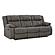 First Base Manual Reclining Sofa - Gunmetal by Ashley Furniture