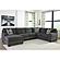Ballinasloe Smoke 3-Piece Sectional w/Chaise by Ashley Furniture